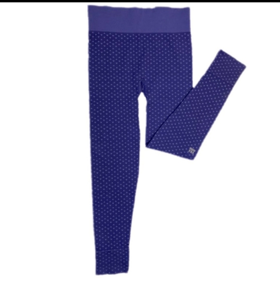 🆕Victoria's Secret VSX Cold Weather Seamless Tights Purple Womens Size Large - Picture 3 of 9